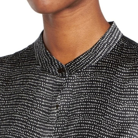 EILEEN FISHER Hammered Silk Mandarin Collar Tunic Top Dress SP - Picture 6 of 16